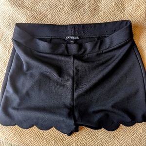 Express high waisted scallop shorts